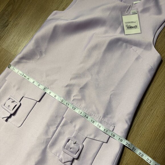 NWT Self-Portrait Lilac Taffeta Mini Dress purple shift size US 6 UK 10 S - Picture 11 of 13